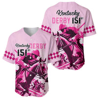 Kentucky Horse Racing Baseball Jersey 151st Anniversary Sporting Art Pink Version LT9
