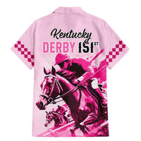 Kentucky Horse Racing Family Matching Mermaid Dress and Hawaiian Shirt 151st Anniversary Sporting Art Pink Version LT9