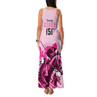 Kentucky Horse Racing Family Matching Tank Maxi Dress and Hawaiian Shirt 151st Anniversary Sporting Art Pink Version LT9