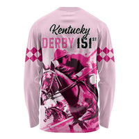 Kentucky Horse Racing Long Sleeve Shirt 151st Anniversary Sporting Art Pink Version LT9