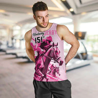 Kentucky Horse Racing Men Tank Top 151st Anniversary Sporting Art Pink Version LT9