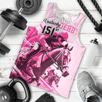 Kentucky Horse Racing Men Tank Top 151st Anniversary Sporting Art Pink Version LT9