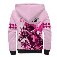 Kentucky Horse Racing Sherpa Hoodie 151st Anniversary Sporting Art Pink Version LT9