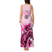 Kentucky Horse Racing Tank Maxi Dress 151st Anniversary Sporting Art Pink Version LT9