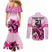 personalised-kentucky-horse-racing-couples-matching-mermaid-dress-and-long-sleeve-button-shirts-150th-anniversary-sporting-art-pink-version