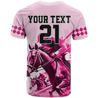Personalised Kentucky Horse Racing T Shirt 150th Anniversary Sporting Art Pink Version - Wonder Print Shop