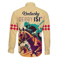 Kentucky Horse Racing Family Matching Summer Maxi Dress and Hawaiian Shirt 151st Anniversary Sporting Art Gold Version LT9