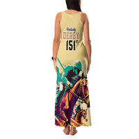 Kentucky Horse Racing Family Matching Tank Maxi Dress and Hawaiian Shirt 151st Anniversary Sporting Art Gold Version LT9