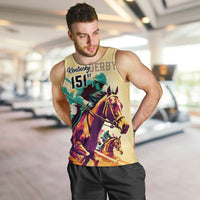 Kentucky Horse Racing Men Tank Top 151st Anniversary Sporting Art Gold Version LT9