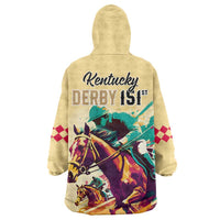 Kentucky Horse Racing Wearable Blanket Hoodie 151st Anniversary Sporting Art Gold Version LT9