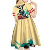 Personalised Kentucky Horse Racing Kid Short Sleeve Dress 151st Anniversary Sporting Art Gold Version LT9