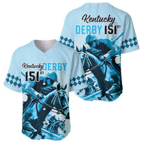 Kentucky Horse Racing Baseball Jersey 151st Anniversary Sporting Art Blue Version LT9