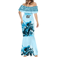Kentucky Horse Racing Mermaid Dress 151st Anniversary Sporting Art Blue Version LT9