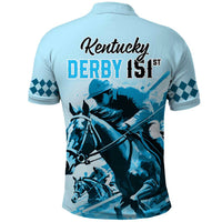 Kentucky Horse Racing Polo Shirt 151st Anniversary Sporting Art Blue Version LT9