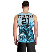 Personalised Kentucky Horse Racing Men Tank Top 151st Anniversary Sporting Art Blue Version LT9