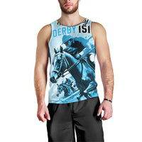 Personalised Kentucky Horse Racing Men Tank Top 151st Anniversary Sporting Art Blue Version LT9