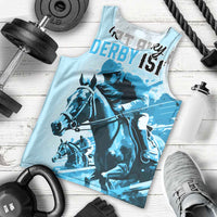 Personalised Kentucky Horse Racing Men Tank Top 151st Anniversary Sporting Art Blue Version LT9