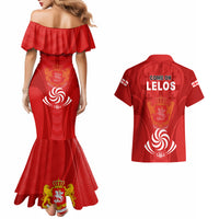 Georgia Rugby Couples Matching Mermaid Dress and Hawaiian Shirt World Cup 2023 Come On Lelos LT9 - Wonder Print Shop