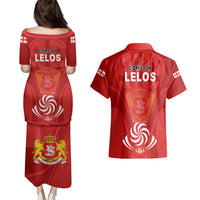 Georgia Rugby Couples Matching Puletasi Dress and Hawaiian Shirt World Cup 2023 Come On Lelos LT9 - Wonder Print Shop
