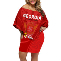 Georgia Rugby Off Shoulder Short Dress World Cup 2023 Come On Lelos - Wonder Print Shop