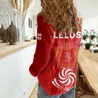 Georgia Rugby Women Casual Shirt World Cup 2023 Come On Lelos - Wonder Print Shop