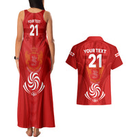 Custom Georgia Rugby Couples Matching Tank Maxi Dress and Hawaiian Shirt World Cup 2023 Come On Lelos LT9 - Wonder Print Shop