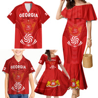 Custom Georgia Rugby Family Matching Mermaid Dress and Hawaiian Shirt World Cup 2023 Come On Lelos LT9 - Wonder Print Shop