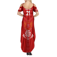 Custom Georgia Rugby Family Matching Summer Maxi Dress and Hawaiian Shirt World Cup 2023 Come On Lelos - Wonder Print Shop