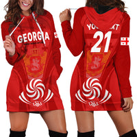 Custom Georgia Rugby Hoodie Dress World Cup 2023 Come On Lelos - Wonder Print Shop