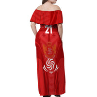 Custom Georgia Rugby Off Shoulder Maxi Dress World Cup 2023 Come On Lelos - Wonder Print Shop