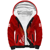 Custom Georgia Rugby Sherpa Hoodie World Cup 2023 Come On Lelos - Wonder Print Shop