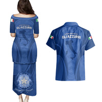 Italy Rugby Couples Matching Puletasi Dress and Hawaiian Shirt World Cup 2023 Go Gli Azzurri Sporty Style LT9 - Wonder Print Shop