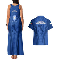 Italy Rugby Couples Matching Tank Maxi Dress and Hawaiian Shirt World Cup 2023 Go Gli Azzurri Sporty Style LT9 - Wonder Print Shop