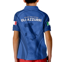 Italy Rugby Kid Polo Shirt World Cup 2023 Go Gli Azzurri Sporty Style - Wonder Print Shop