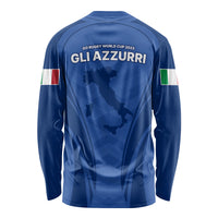 Italy Rugby Long Sleeve Shirt World Cup 2023 Go Gli Azzurri Sporty Style - Wonder Print Shop