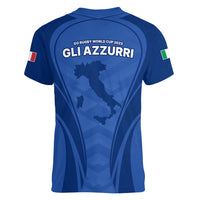 Italy Rugby Women V Neck T Shirt World Cup 2023 Go Gli Azzurri Sporty Style - Wonder Print Shop