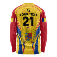 Custom Romania Rugby Long Sleeve Shirt The Oaks World Cup 2023 Go Stejarii - Wonder Print Shop