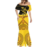 Personalised Romania Oaks Rugby Mermaid Dress Romanian Pattern With Embroidery Motif - Wonder Print Shop
