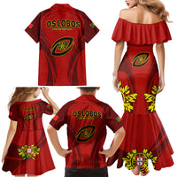 Portugal Rugby Family Matching Mermaid Dress and Hawaiian Shirt The Wolves World Cup 2023 Go Os Lobos LT9 - Wonder Print Shop