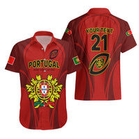 Custom Portugal Rugby Hawaiian Shirt The Wolves World Cup 2023 Go Os Lobos - Wonder Print Shop