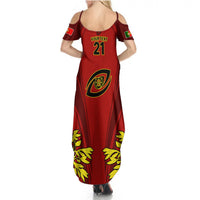 Custom Portugal Rugby Summer Maxi Dress The Wolves World Cup 2023 Go Os Lobos - Wonder Print Shop