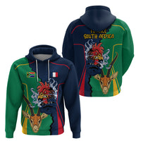 France South Africa Rugby Hoodie Springboks and Gallic Rooster World Cup 2023 - Wonder Print Shop