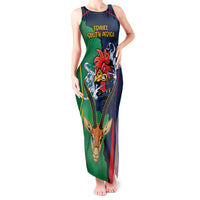 France South Africa Rugby Tank Maxi Dress Springboks and Gallic Rooster World Cup 2023 - Wonder Print Shop