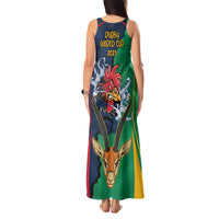 France South Africa Rugby Tank Maxi Dress Springboks and Gallic Rooster World Cup 2023 - Wonder Print Shop