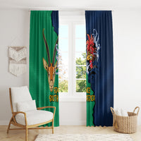 France South Africa Rugby Window Curtain Springboks and Gallic Rooster World Cup 2023 - Wonder Print Shop