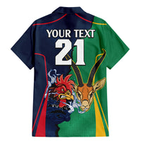Custom France South Africa Rugby Family Matching Mermaid Dress and Hawaiian Shirt Springboks and Gallic Rooster World Cup 2023 LT9 - Wonder Print Shop