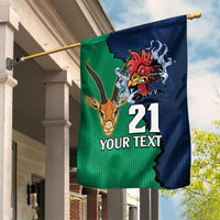 Custom France South Africa Rugby Garden Flag Springboks and Gallic Rooster World Cup 2023 - Wonder Print Shop