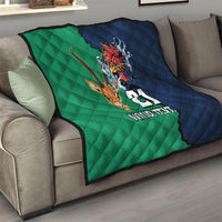 Custom France South Africa Rugby Quilt Springboks and Gallic Rooster World Cup 2023 - Wonder Print Shop