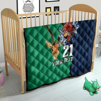 Custom France South Africa Rugby Quilt Springboks and Gallic Rooster World Cup 2023 - Wonder Print Shop