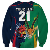 Custom France South Africa Rugby Sweatshirt Springboks and Gallic Rooster World Cup 2023 - Wonder Print Shop